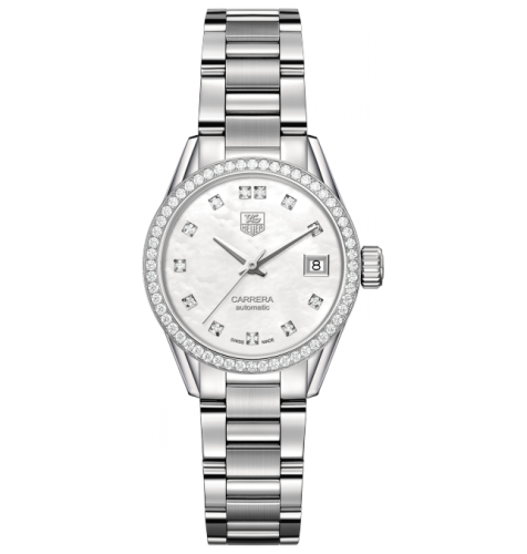 TAG Heuer Carrera Calibre 9 28 Stainless Steel / Diamond / MOP - Diamond / Bracelet
